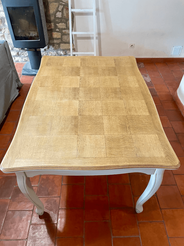 Table en chêne avec rallonge