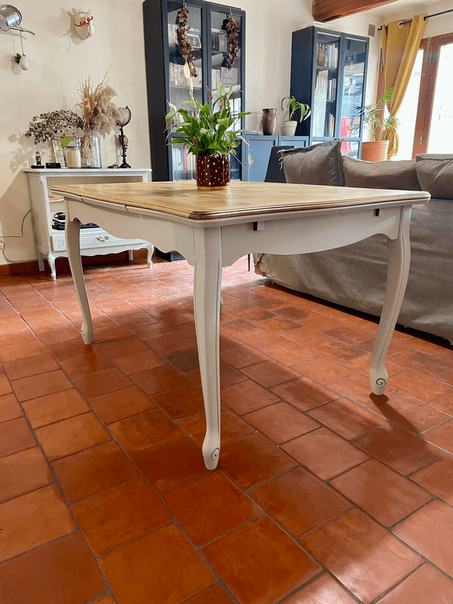 Table en chêne avec rallonge