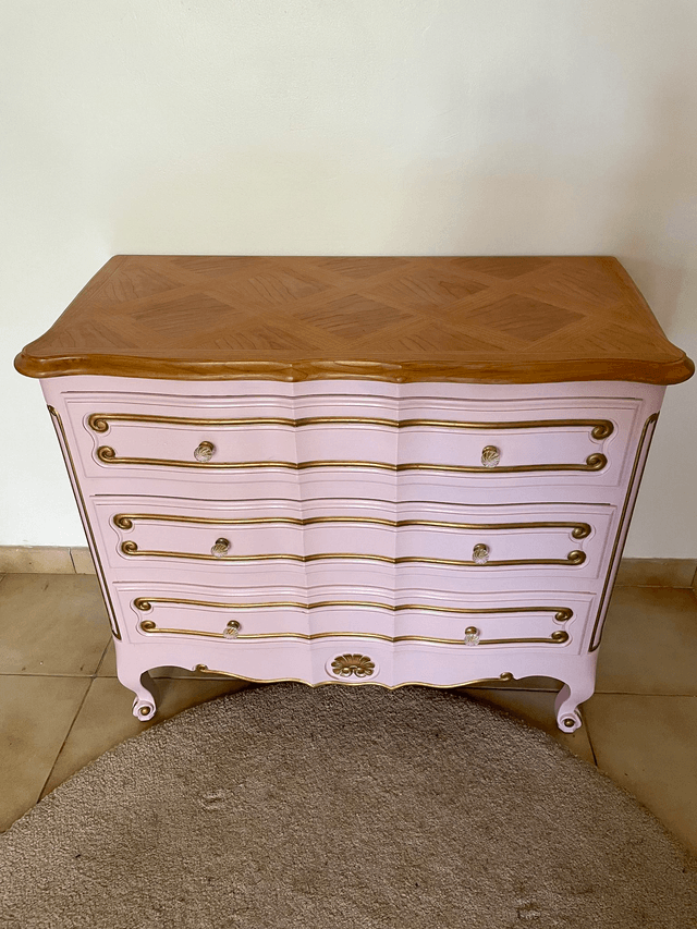 Commode rose 3 tiroirs
