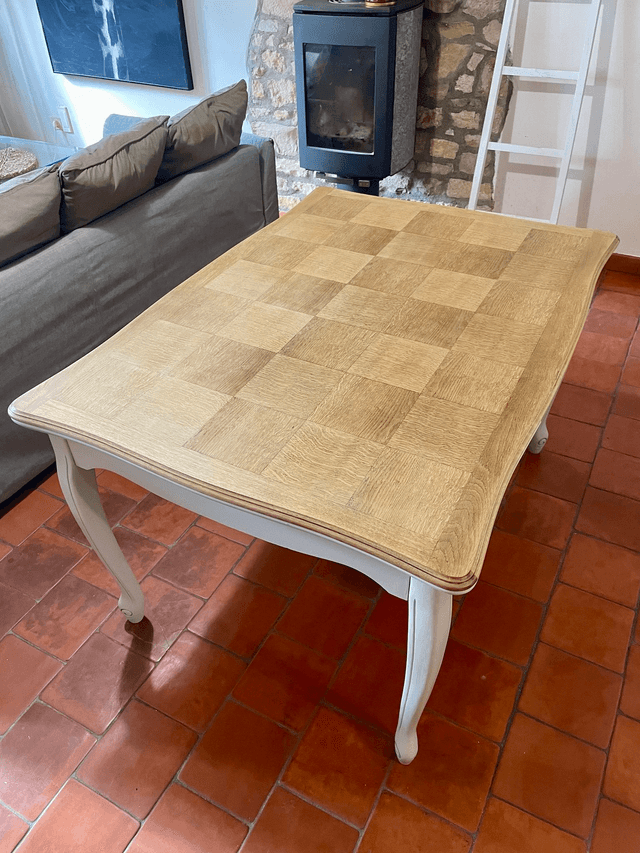 Table en chêne avec rallonge