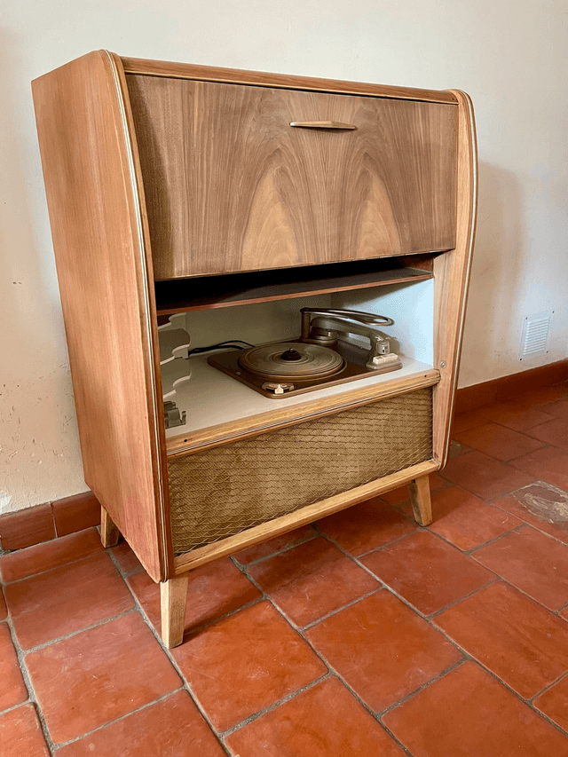 Meuble radio lecteur vinyles