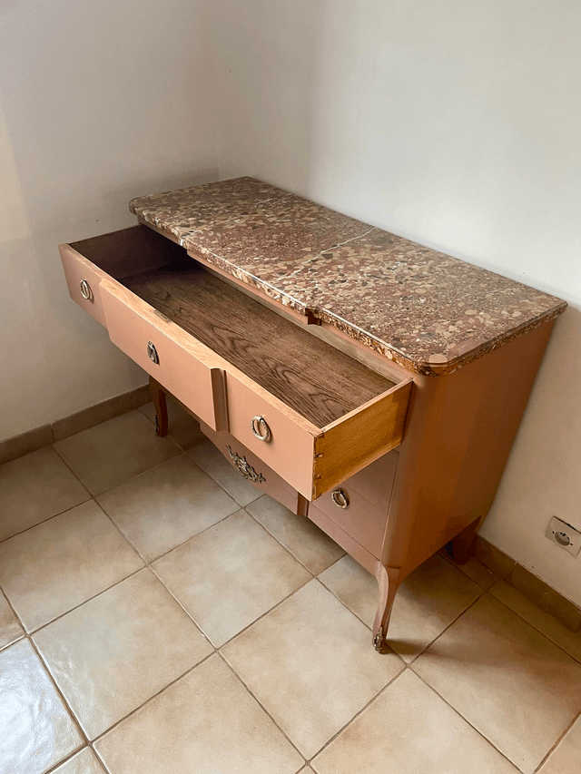 Commode avec plateau marbre